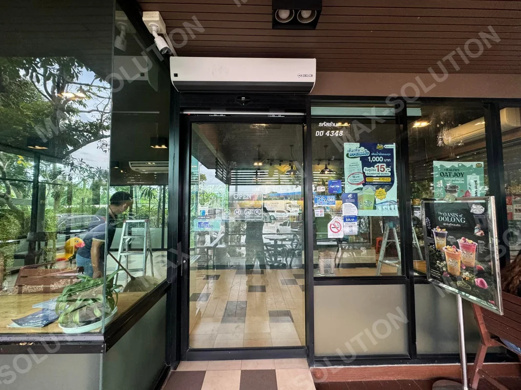 ผลงานติดตั้ง ประตูสไลด์อัตโนมัติ DORGEN AMAZON CAFE กรุงเทพฯ | MAX-SOLUTION (รูปที่ 3)