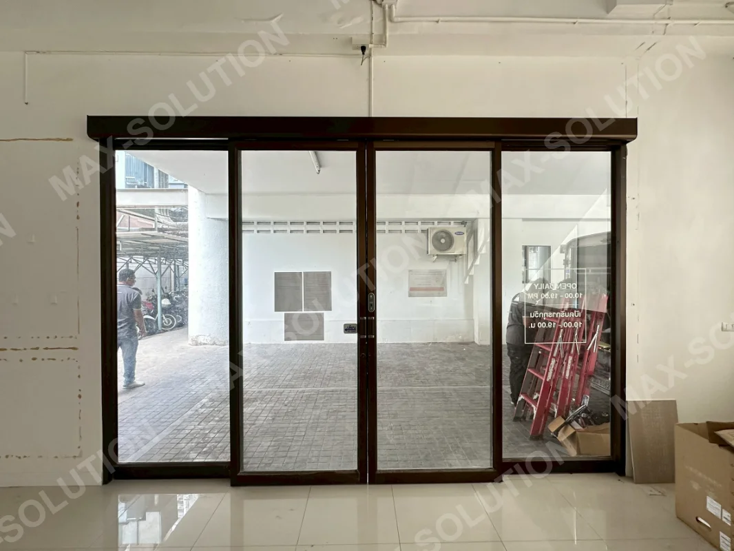 ผลงานติดตั้ง ประตูสไลด์อัตโนมัติ EZY บจก.เอ็มเทล(ประเทศไทย) กรุงเทพฯ | MAX-SOLUTION (รูปที่ 2)