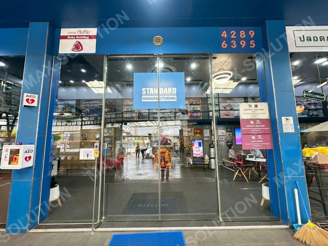 ผลงานติดตั้ง ประตูสไลด์อัตโนมัติ EZY บจก.สแตนดาร์ด แมนูแฟคเจอริ่ง สมุทรปราการ | MAX-SOLUTION