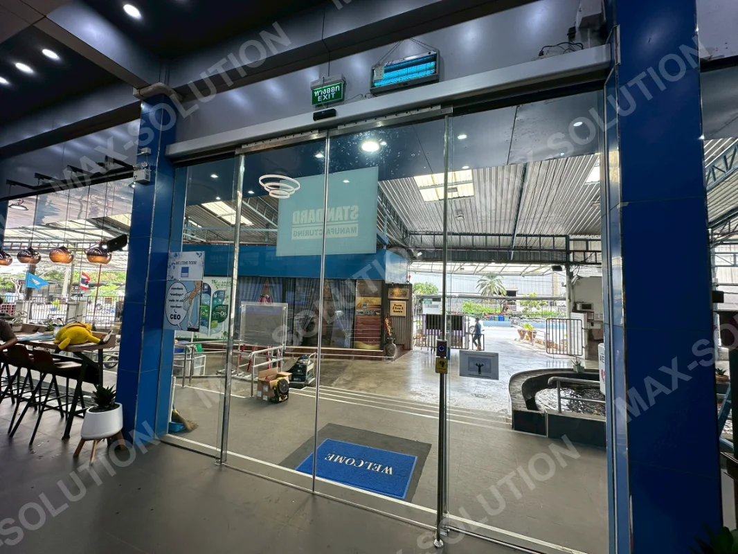 ผลงานติดตั้ง ประตูสไลด์อัตโนมัติ EZY บจก.สแตนดาร์ด แมนูแฟคเจอริ่ง สมุทรปราการ | MAX-SOLUTION (รูปที่ 2)