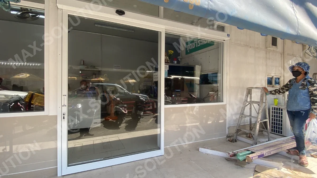 ผลงานติดตั้ง ประตูอัตโนมัติ DORGEN ร้านนพมงคล อลูมิเนียม กรุงเทพฯ | MAX-SOLUTION (รูปที่ 4)